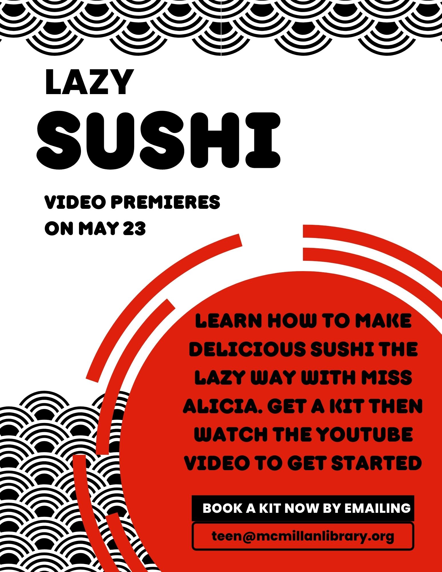 Lazy Sushi with Miss Alicia | McMillan Memorial Library